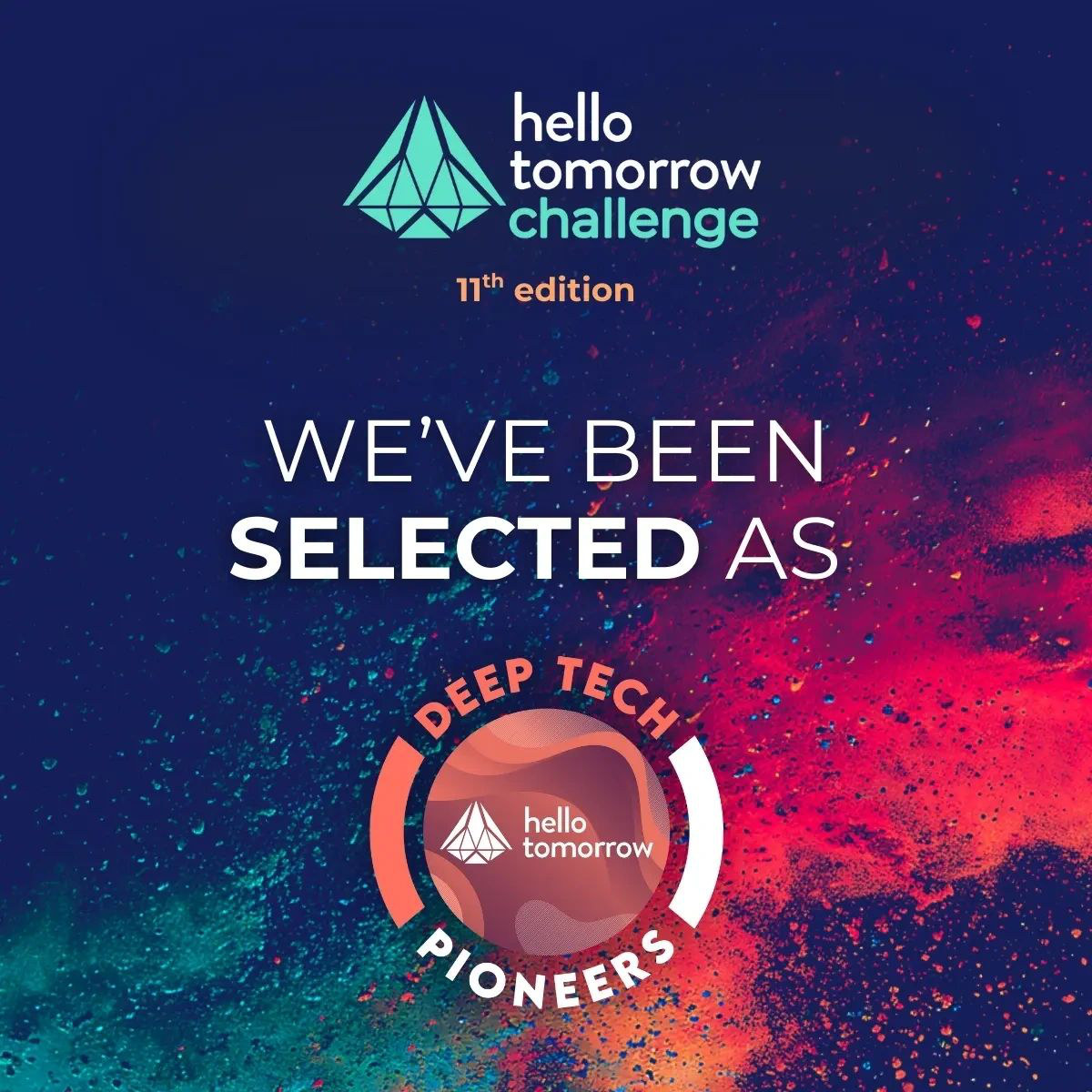 Hello Tomorrow Challenge, 11th edition: We've been selected as Deep Tech Pioneers